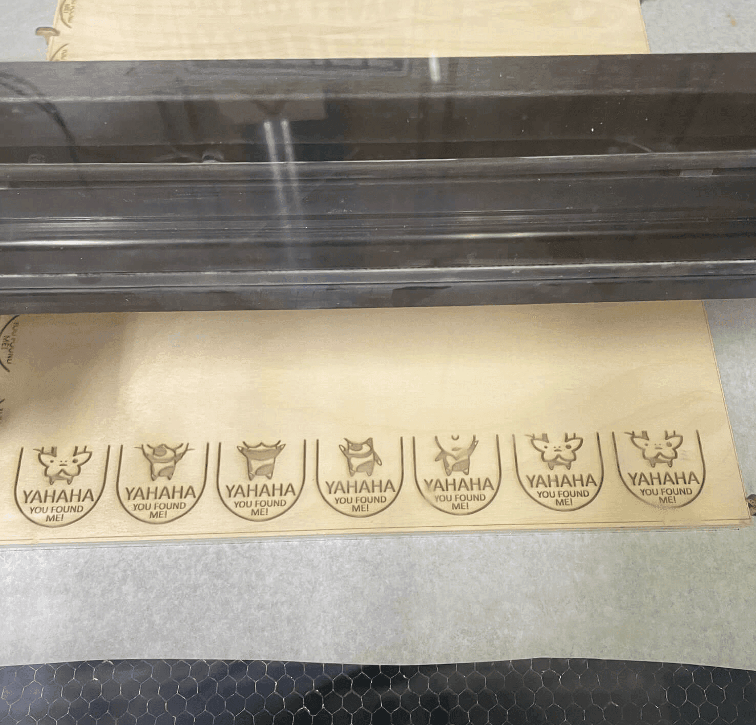 laser cutting in process